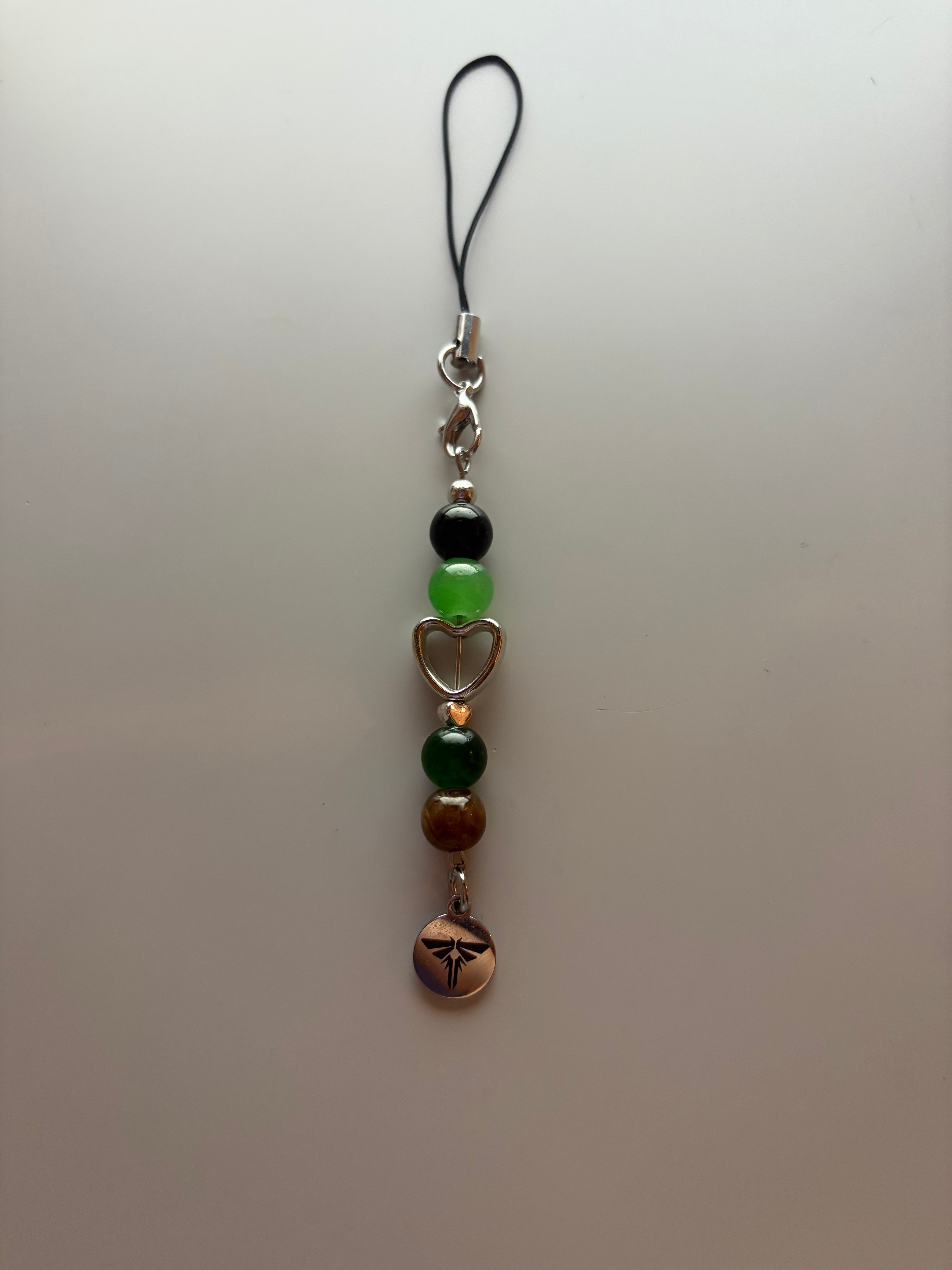 Last of us inspired handmade beaded phone charm