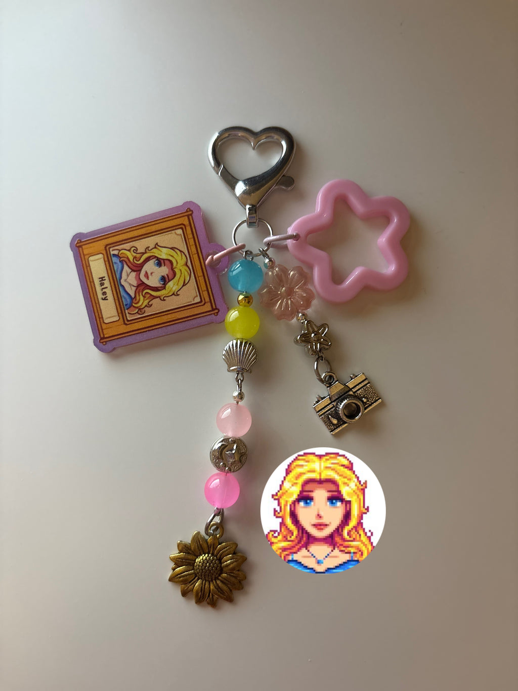 Haley stardew valley cosy gaming inspired handmade keychain
