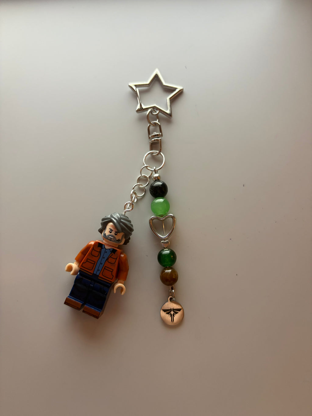 Joel 2 last of us Miller video game inspired handmade minifigure minimalist keychain