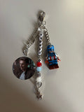Steve Rogers inspired handmade minifigure keychain