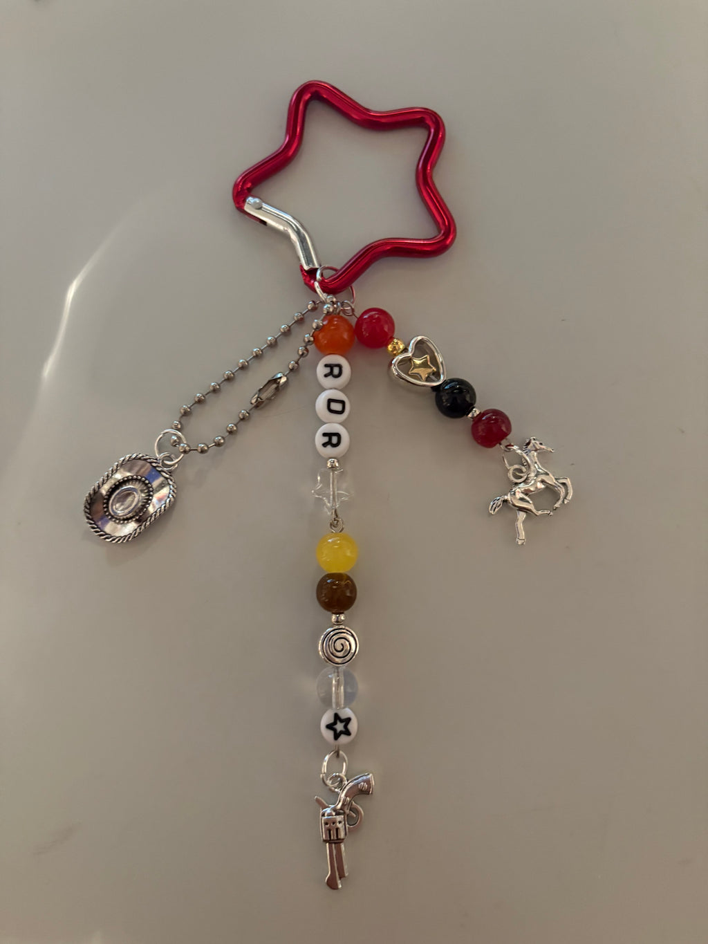 Cowboy outlaw video game inspired handmade keychain