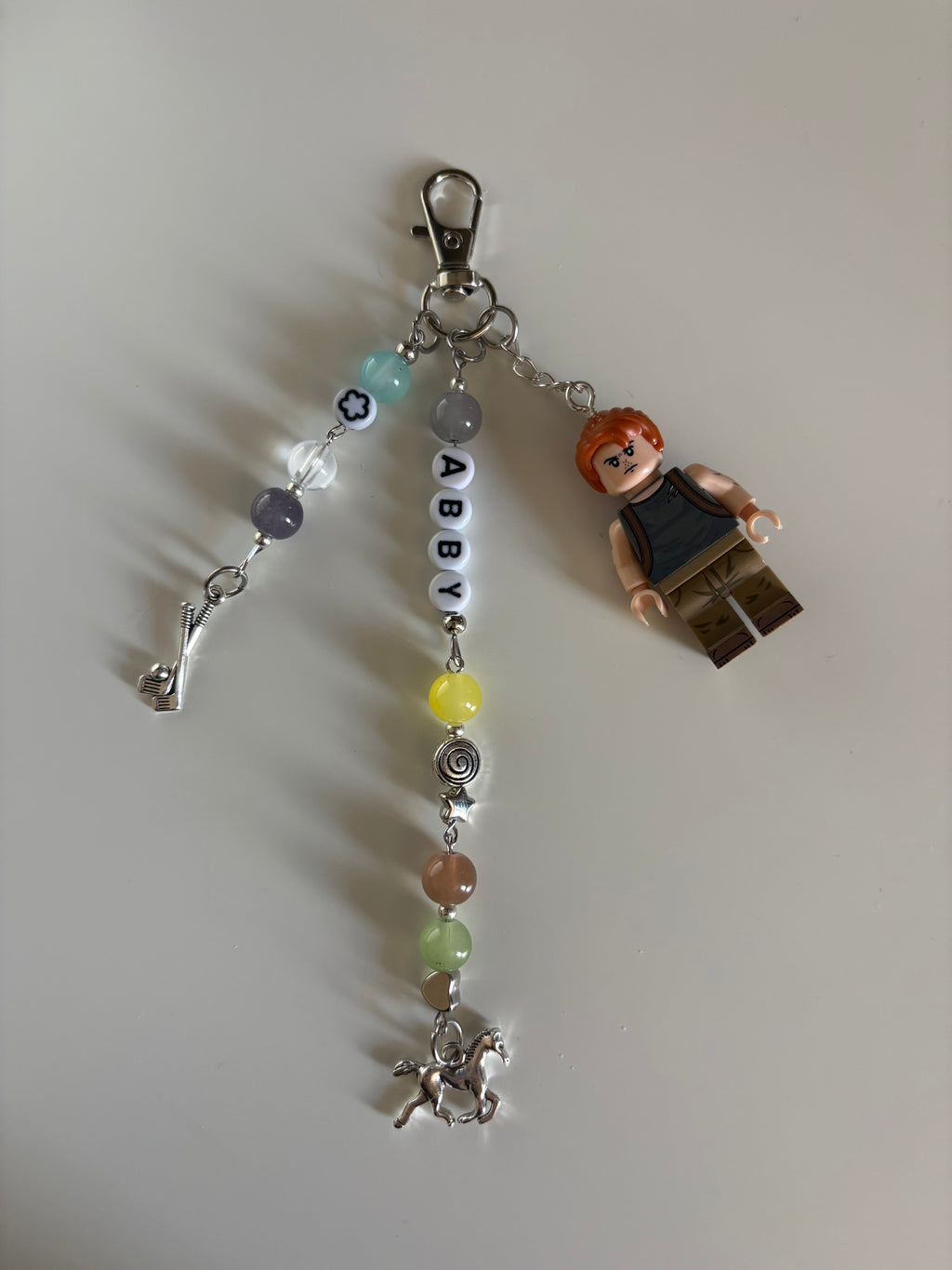 Abby tlou inspired handmade minifigure keychain