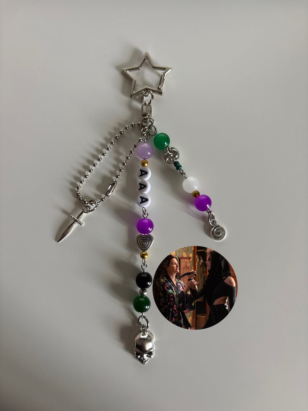 ‘AAA’ agatha and rio custom witch inspired handmade keychain