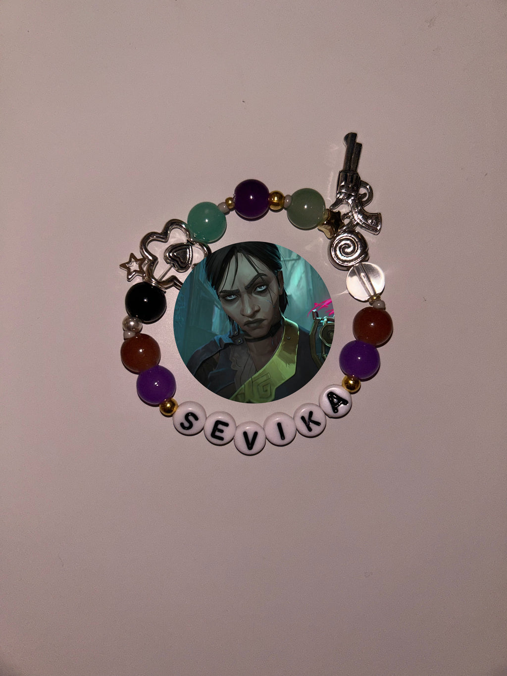 Sevika Arcane and League of Legends inspired handmade bracelet