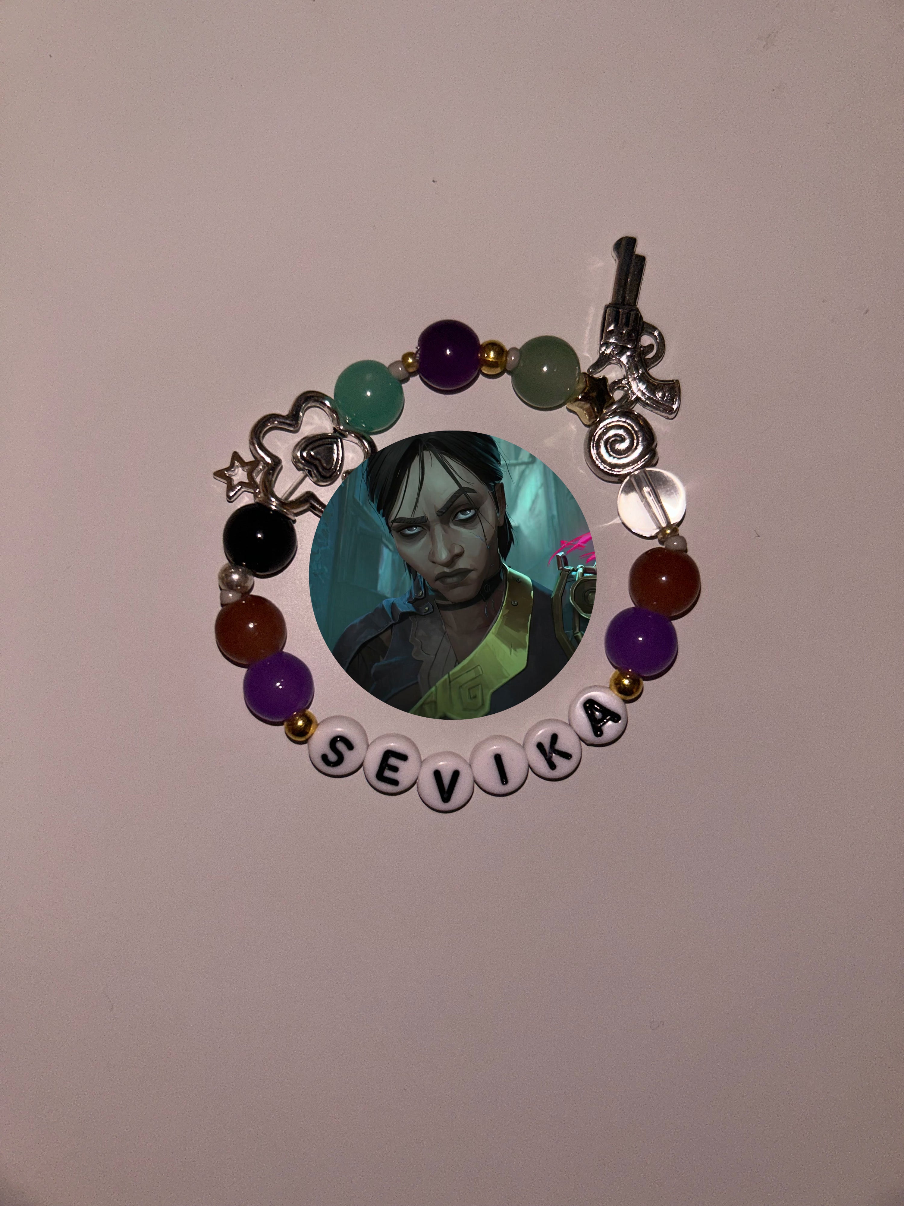 Sevika Arcane and League of Legends inspired handmade bracelet
