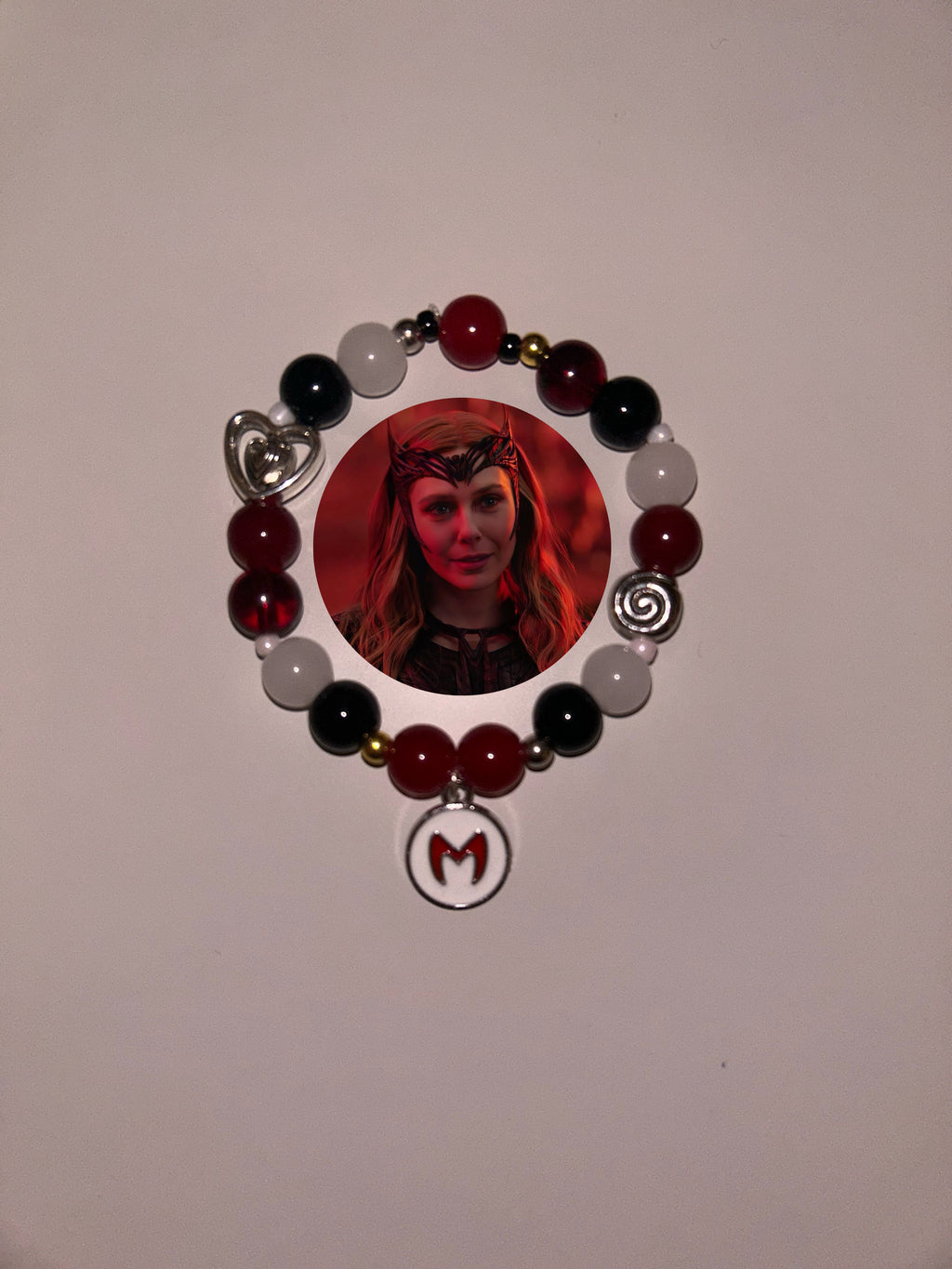 Scarlet Witch Wanda Maximoff inspired handmade bracelet