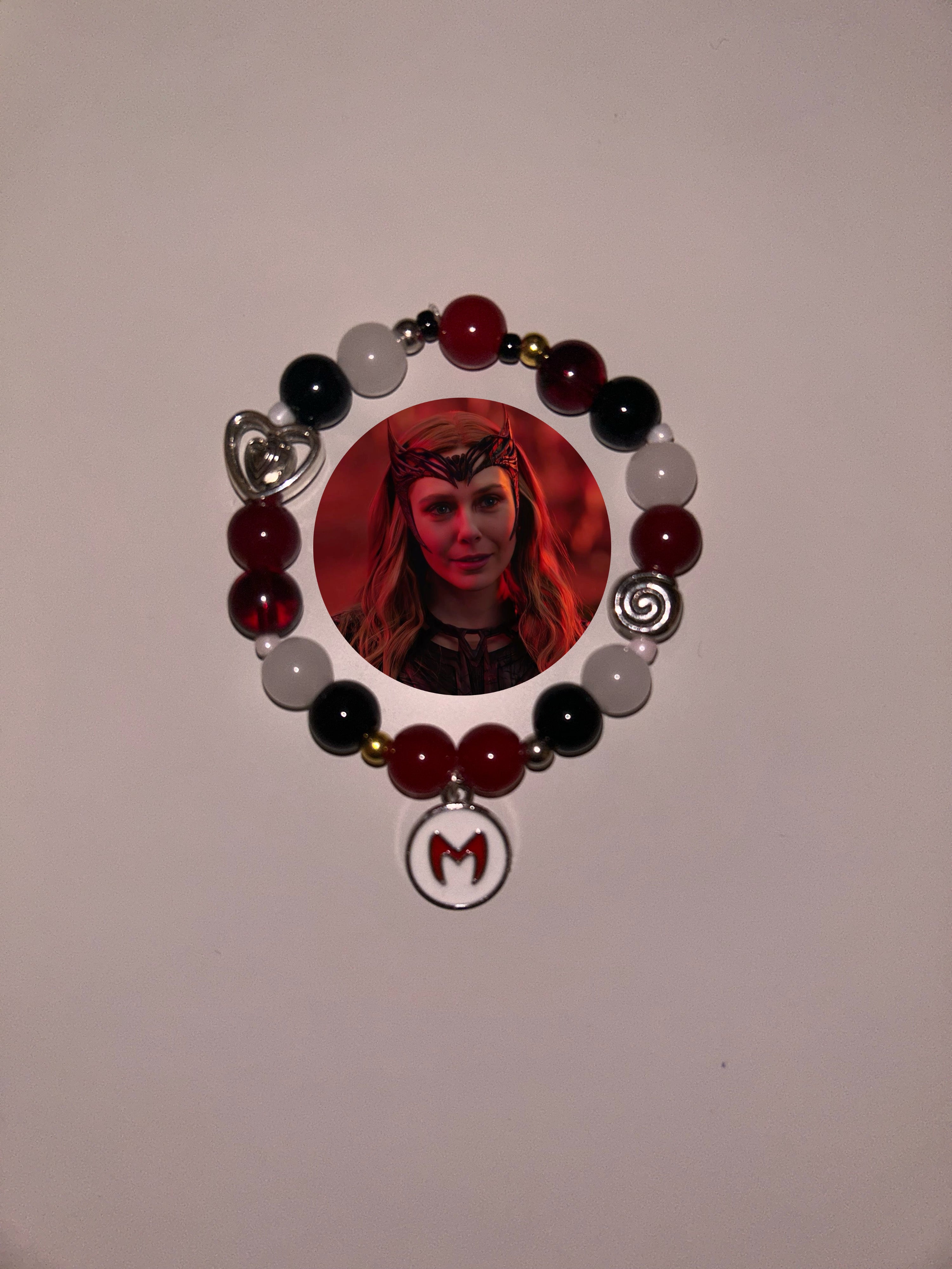 Scarlet Witch Wanda Maximoff inspired handmade bracelet