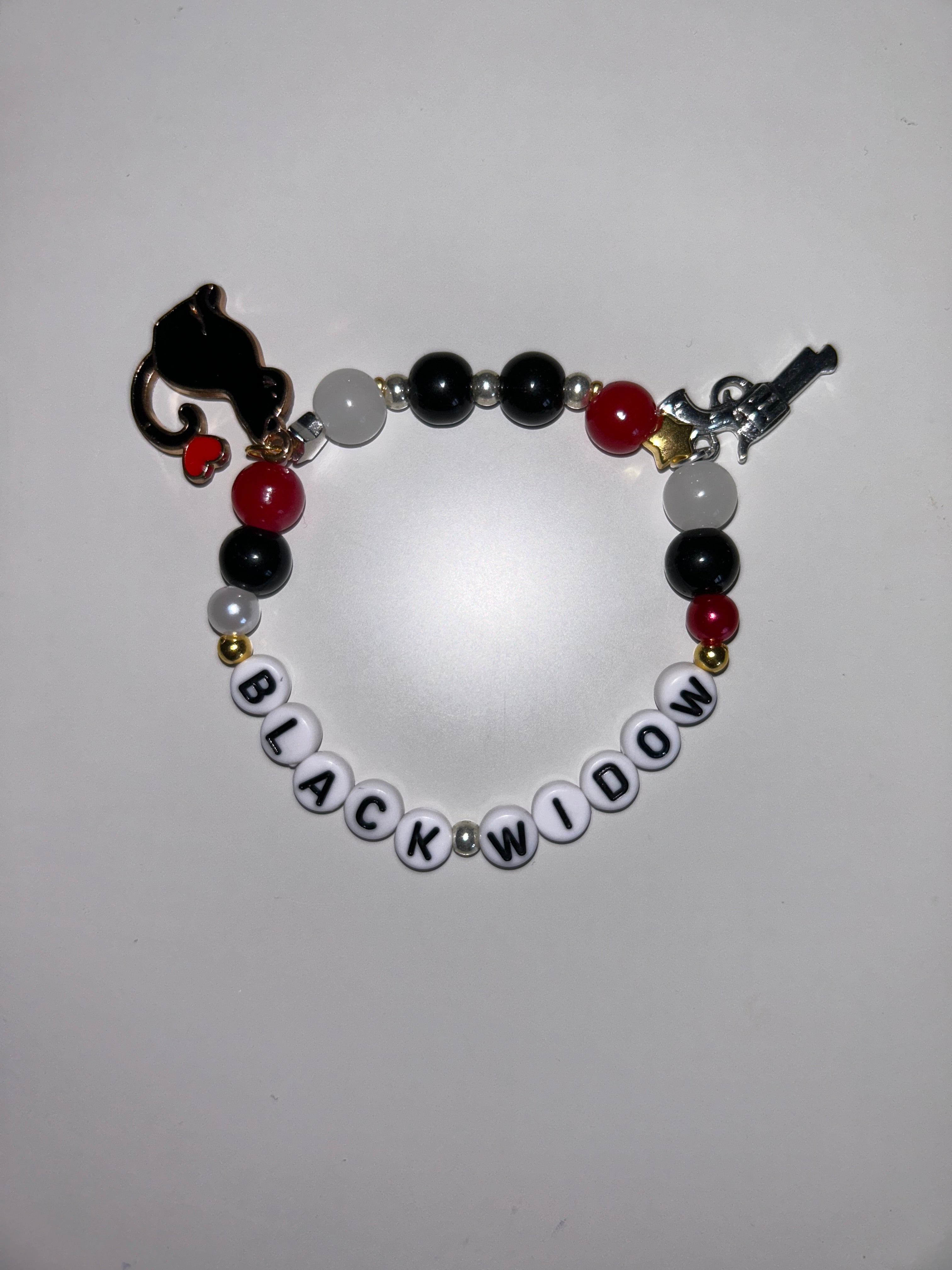 Black Widow Natasha Romanoff inspired handmade bracelet