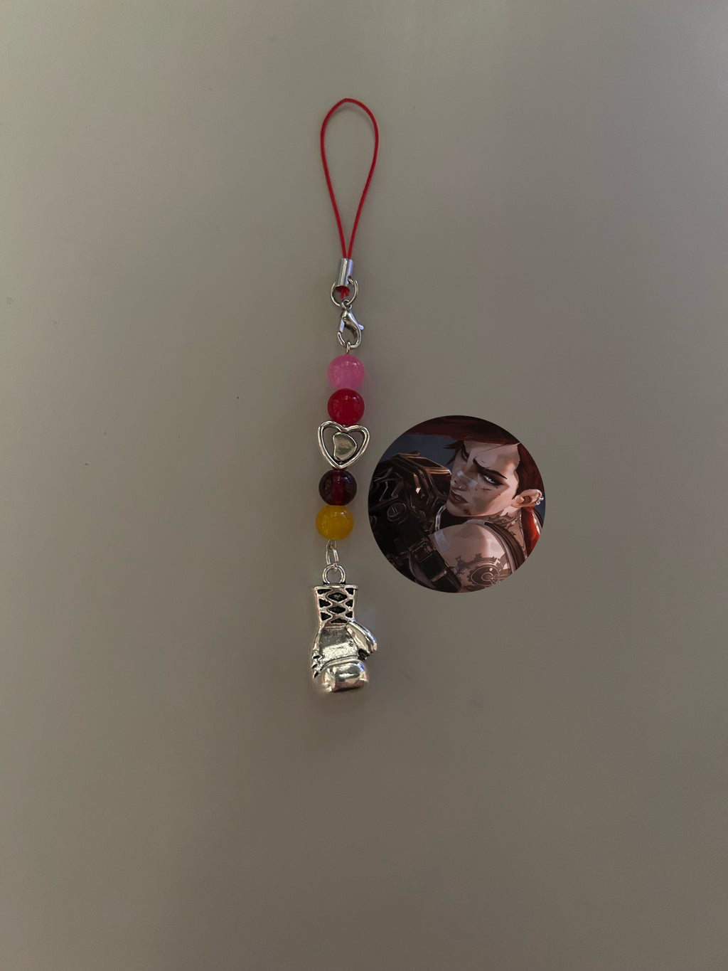Vi Arcane and League of Legends inspired handmade phone charm