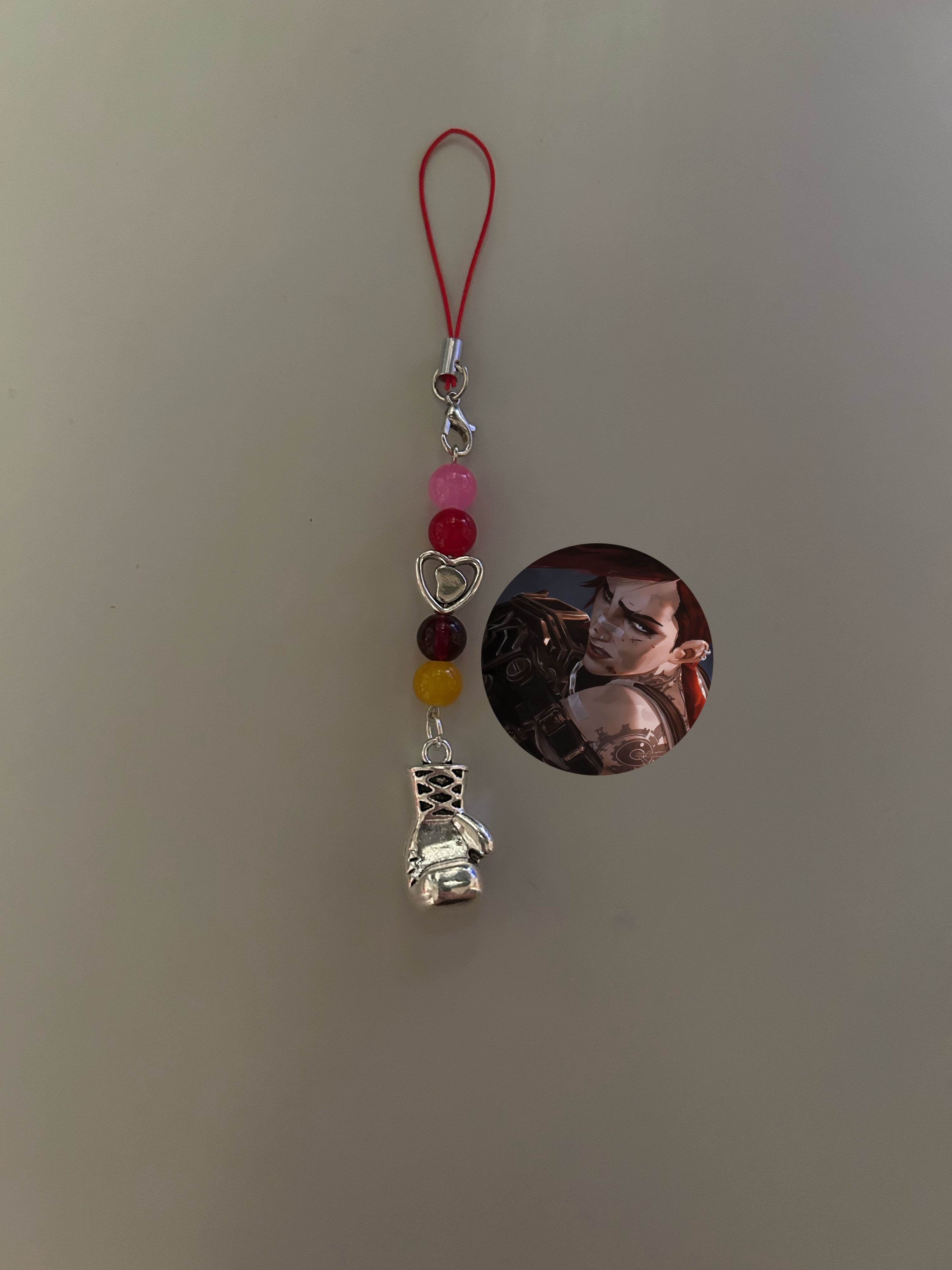 Vi Arcane and League of Legends inspired handmade phone charm