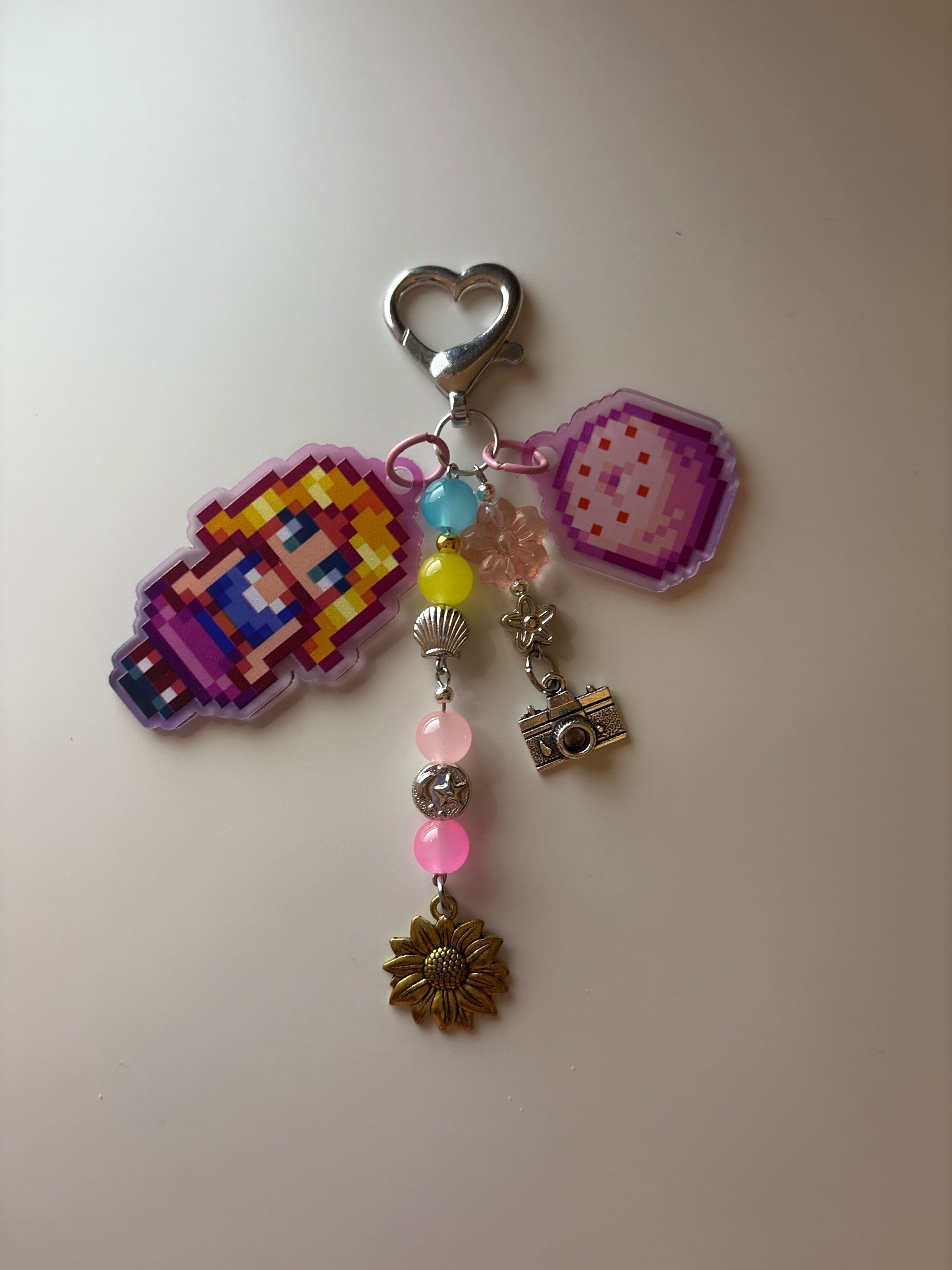 Haley stardew valley cosy gaming inspired handmade keychain
