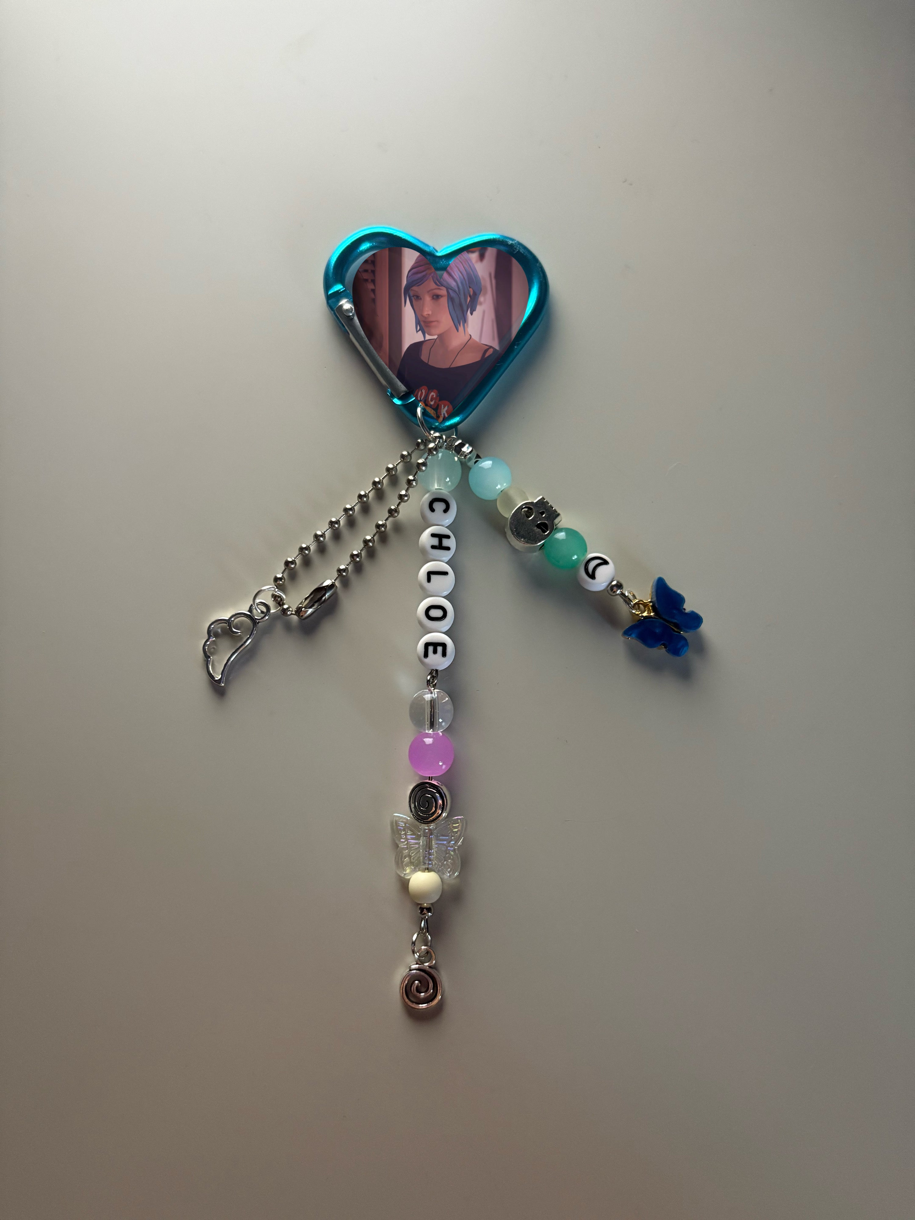 Chloe Price video game inspired handmade keychain carabiner