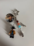 Arthur outlaw inspired minimalist, smaller handmade minifigure keychain