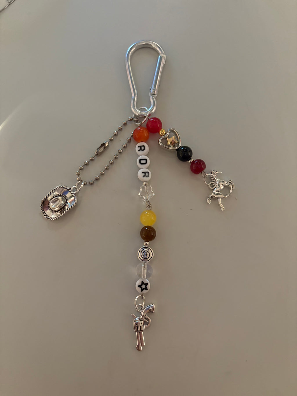 Cowboy outlaw video game inspired handmade keychain