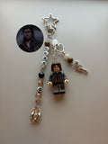 ‘John’ Cowboy outlaw inspired handmade minifigure keychain