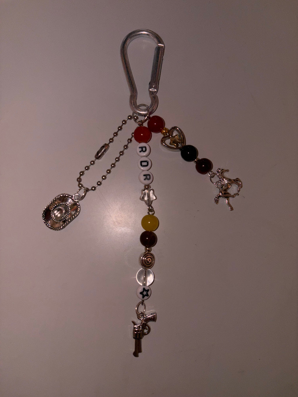 Cowboy outlaw video game inspired handmade keychain