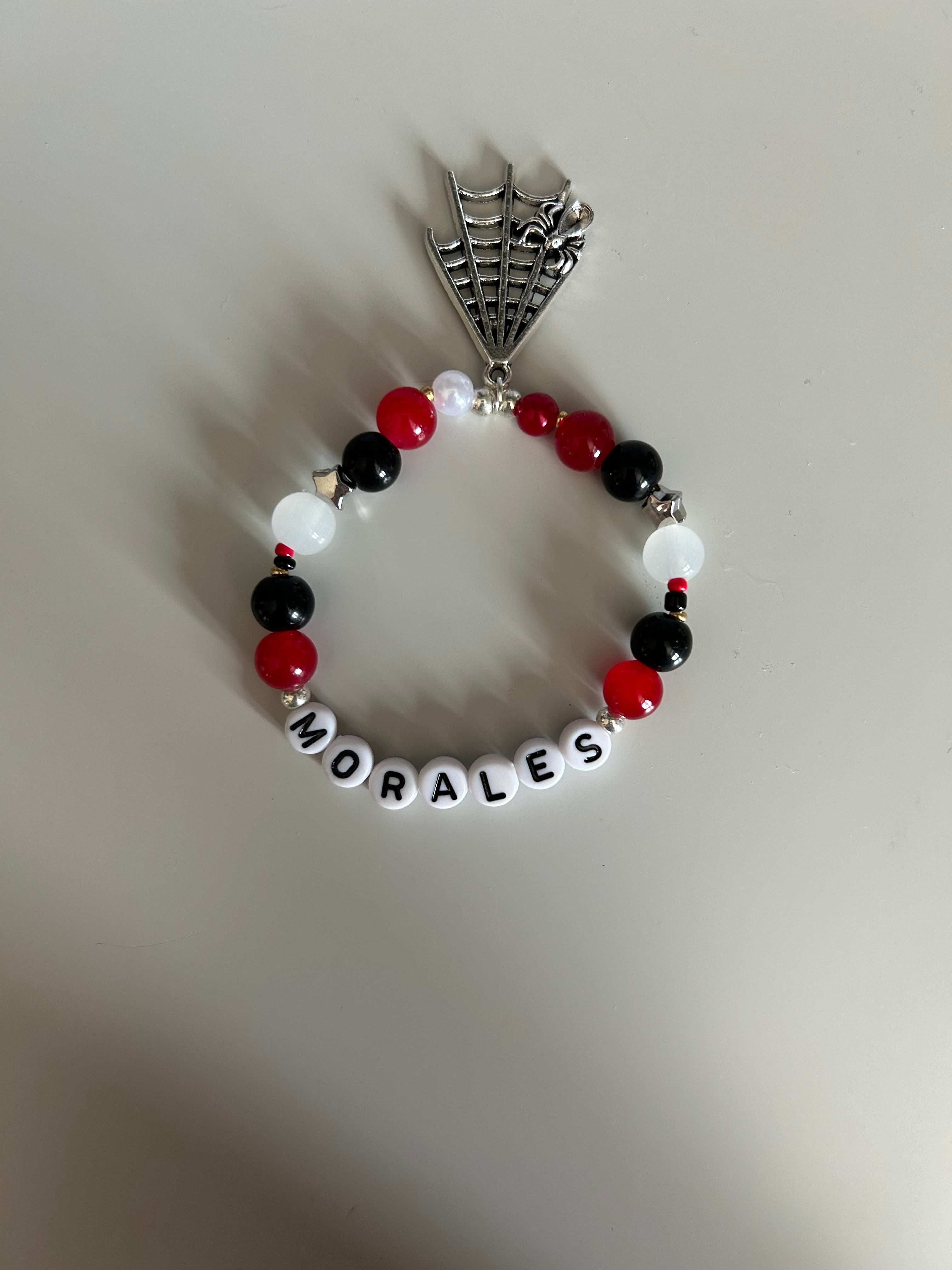 Miles Morales Spider-Man inspired handmade bracelet