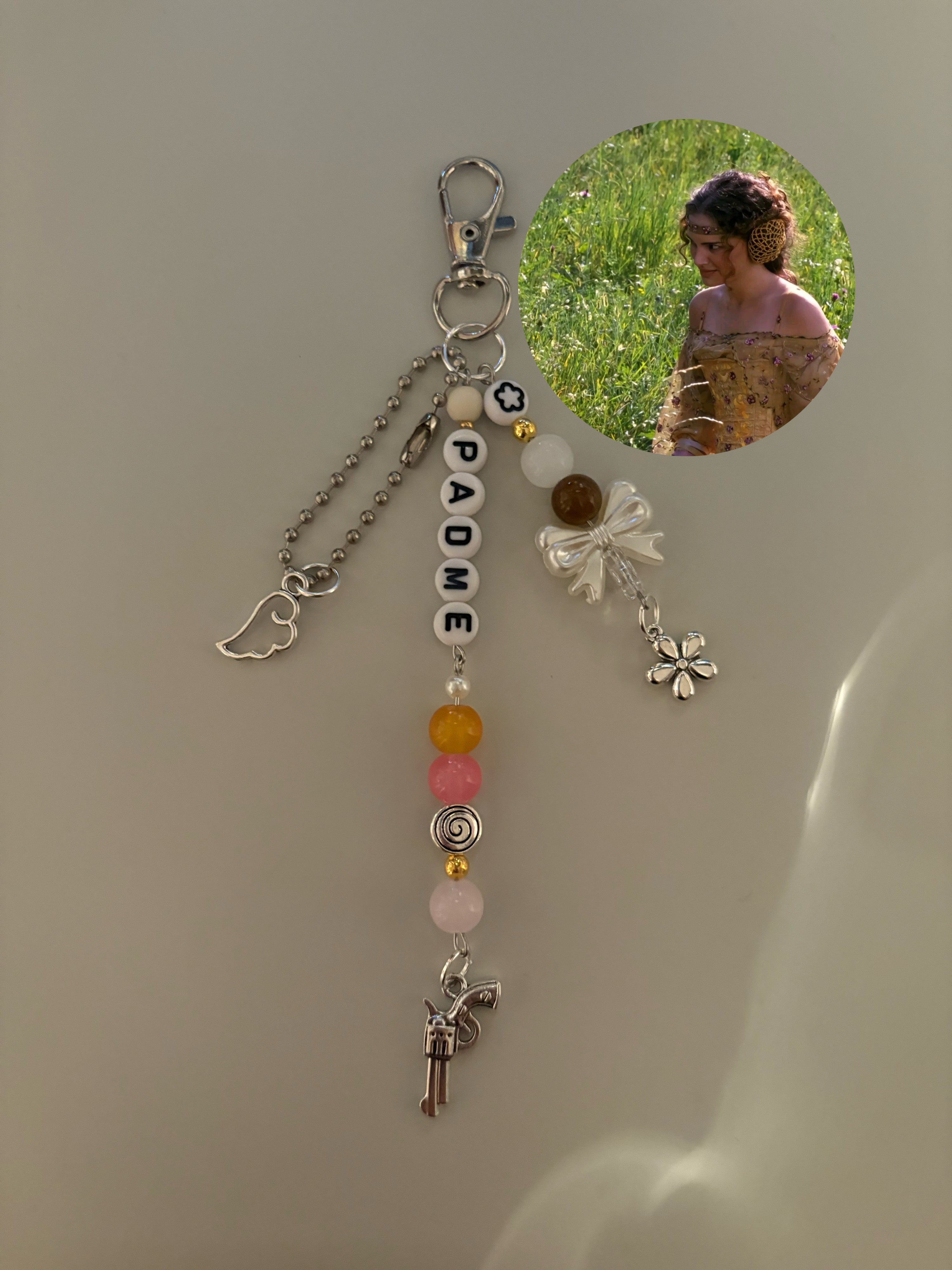 Padme Amidala Star Wars inspired handmade keychain