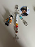 Arthur outlaw inspired handmade minifigure keychain