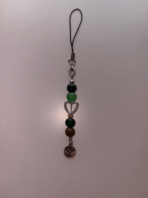 Last of us inspired handmade beaded phone charm