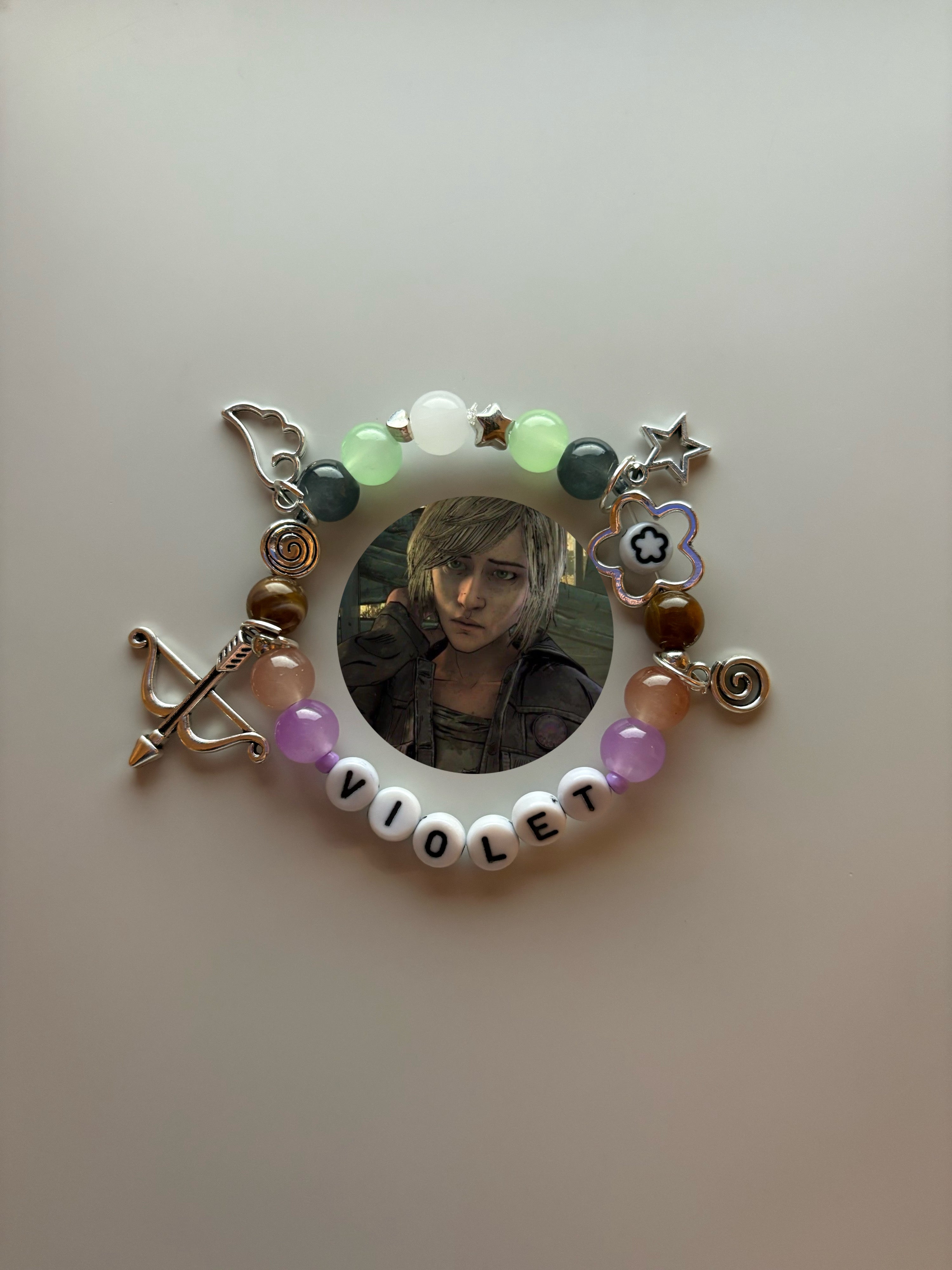 Violet The Walking Dead Game inspired handmade bracelet custom