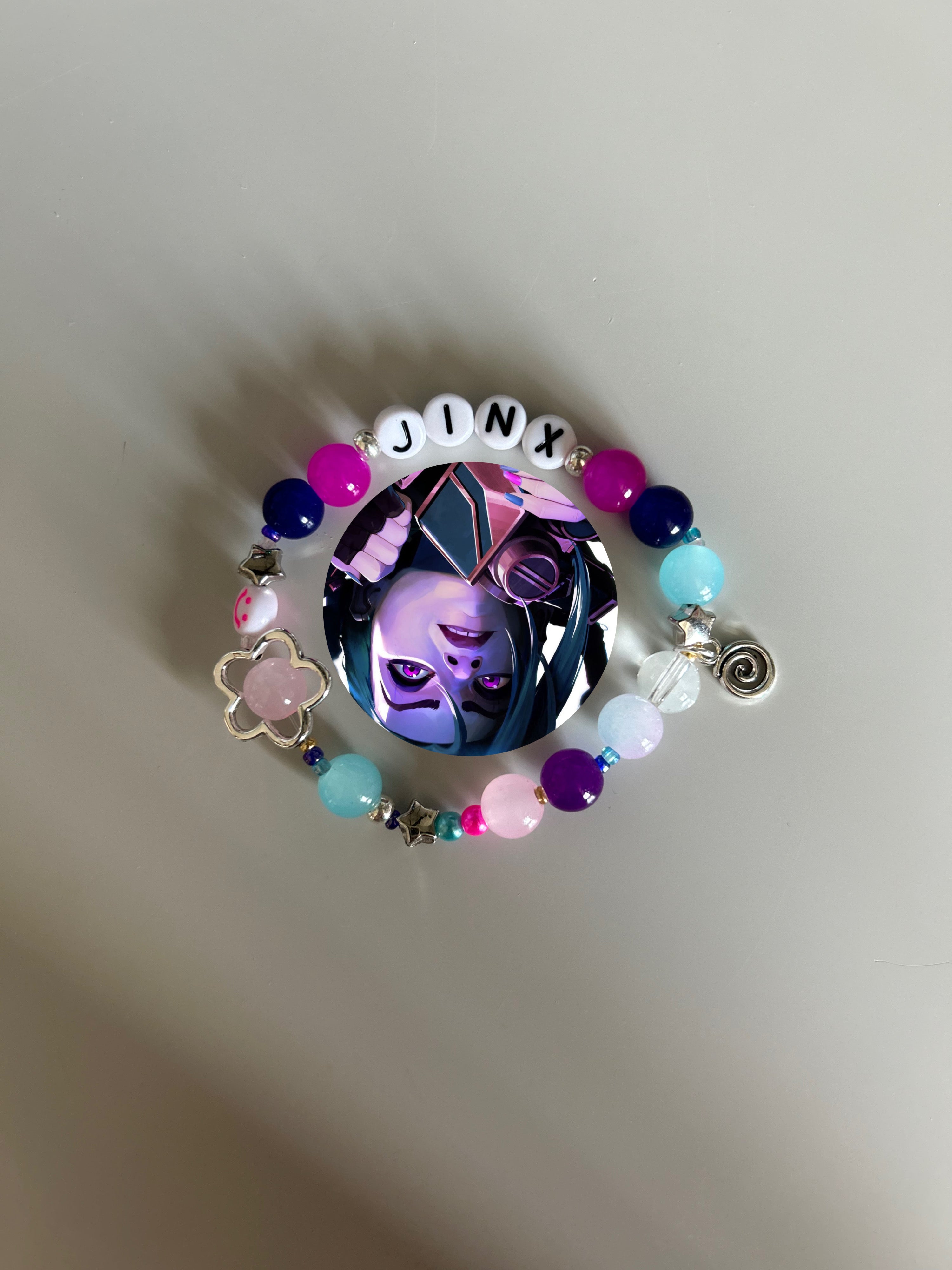Jinx Arcane and League of Legends inspired handmade bracelet