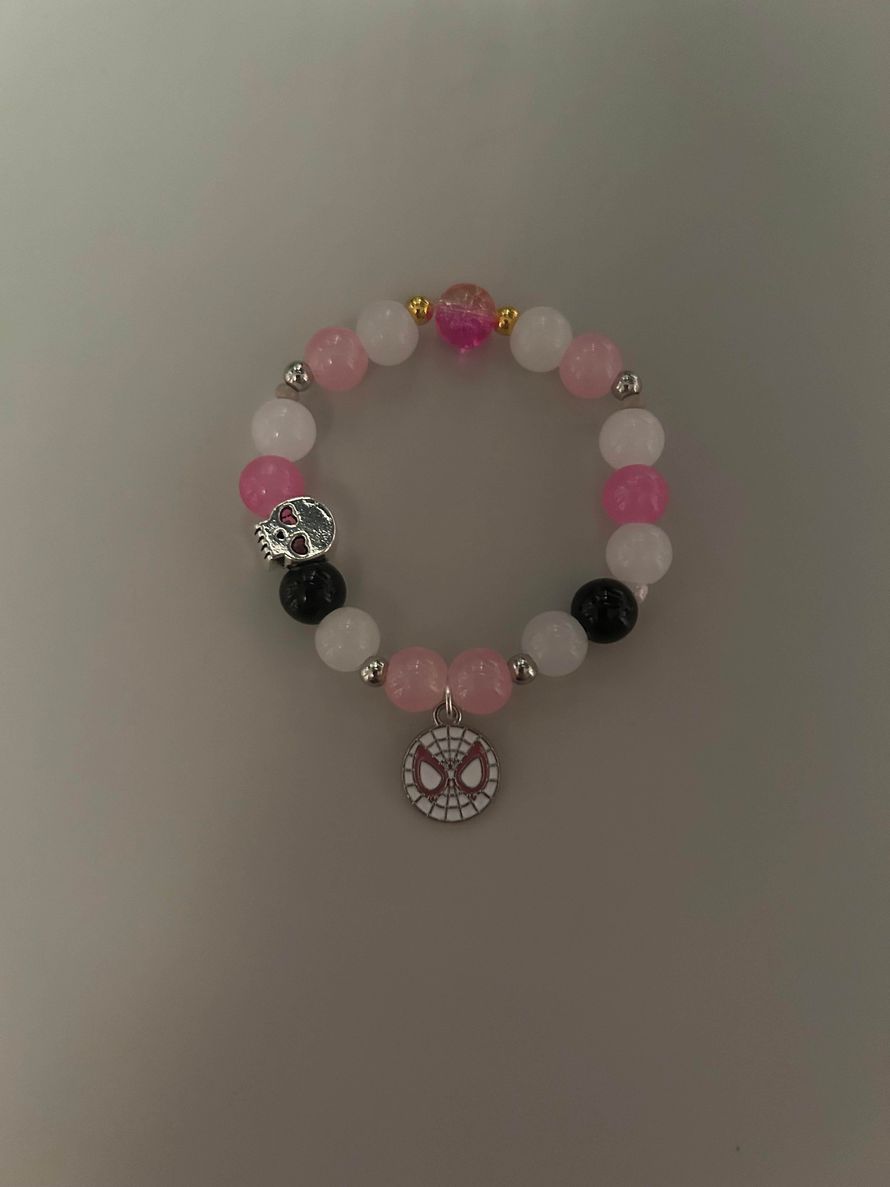 Spider-Gwen marvel inspired handmade bracelet