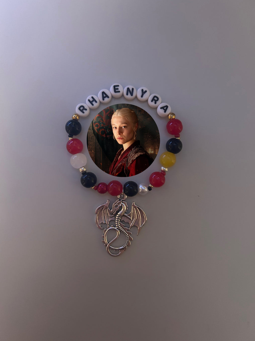 Rhaenyra Targaryen House of The Dragon inspired handmade bracelet