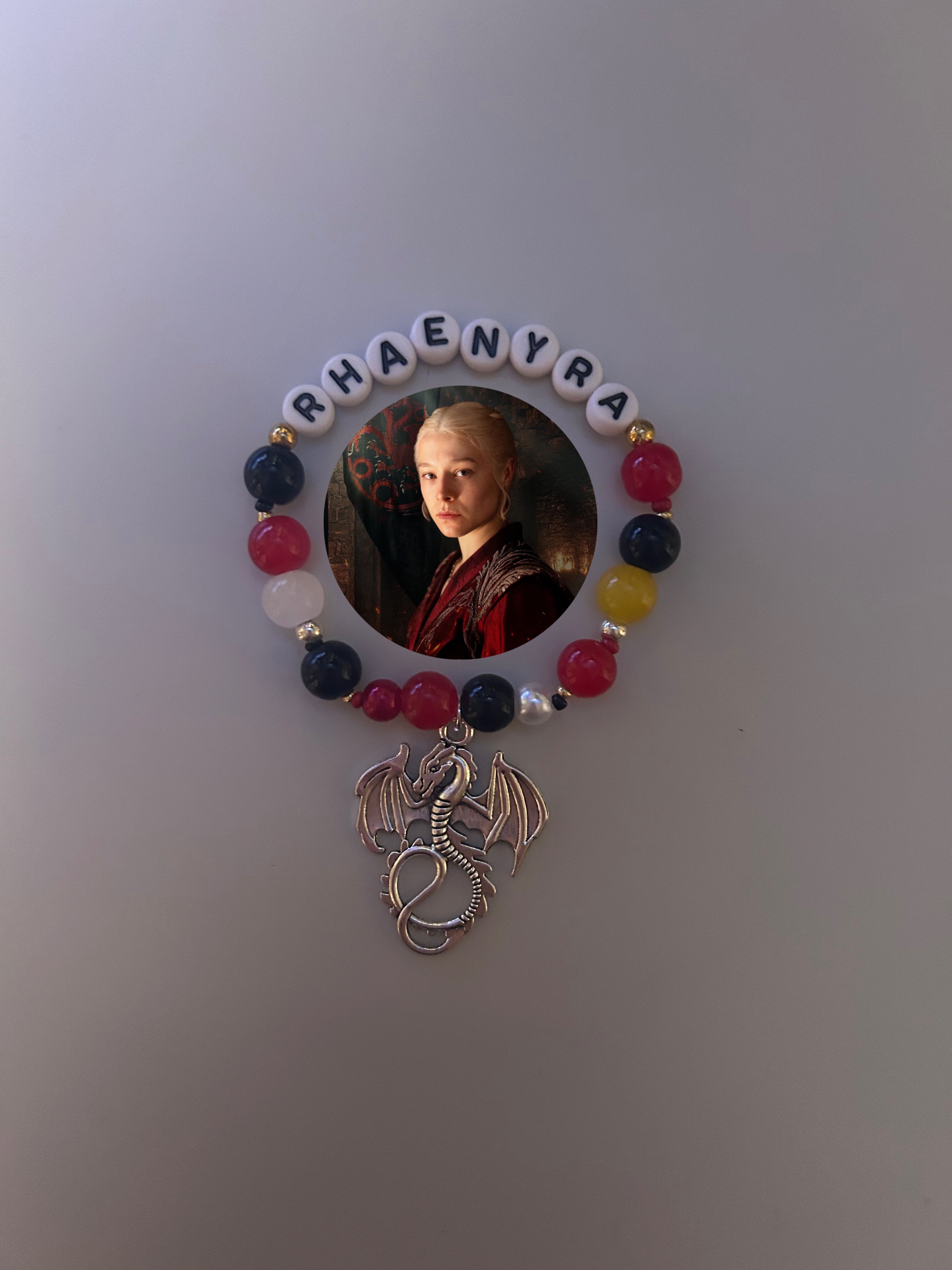 Rhaenyra Targaryen House of The Dragon inspired handmade bracelet