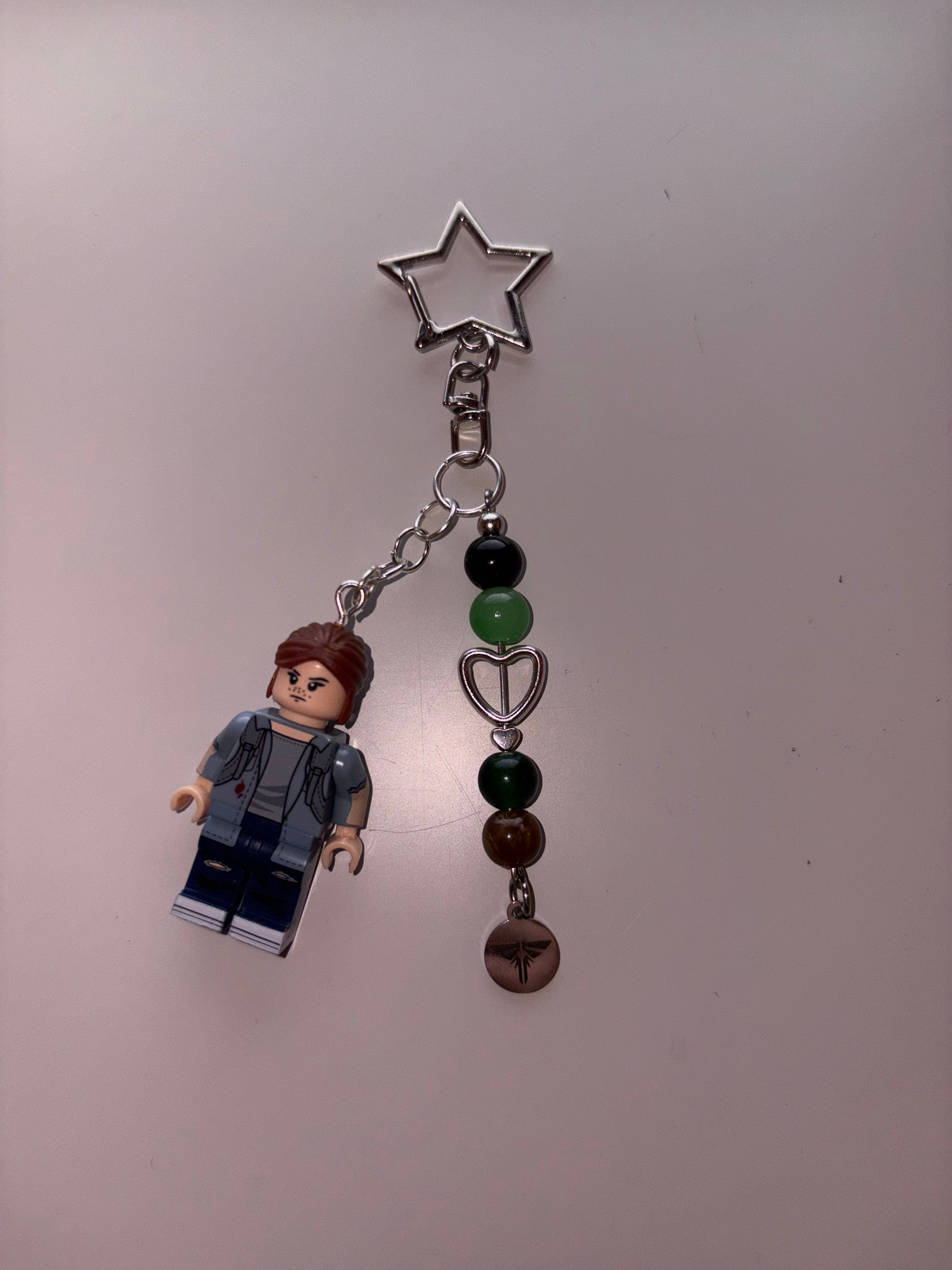 Ellie apocalyptic theme inspired handmade minifigure minimalist keychain