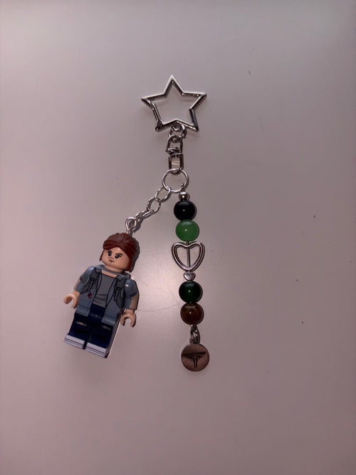 Ellie apocalyptic theme inspired handmade minifigure minimalist keychain