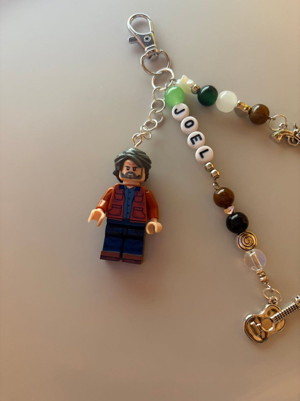 Joel 2 last of us Miller video game inspired handmade minifigure keychain