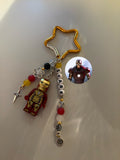 Ironman Tony Stark inspired handmade minifigure keychain