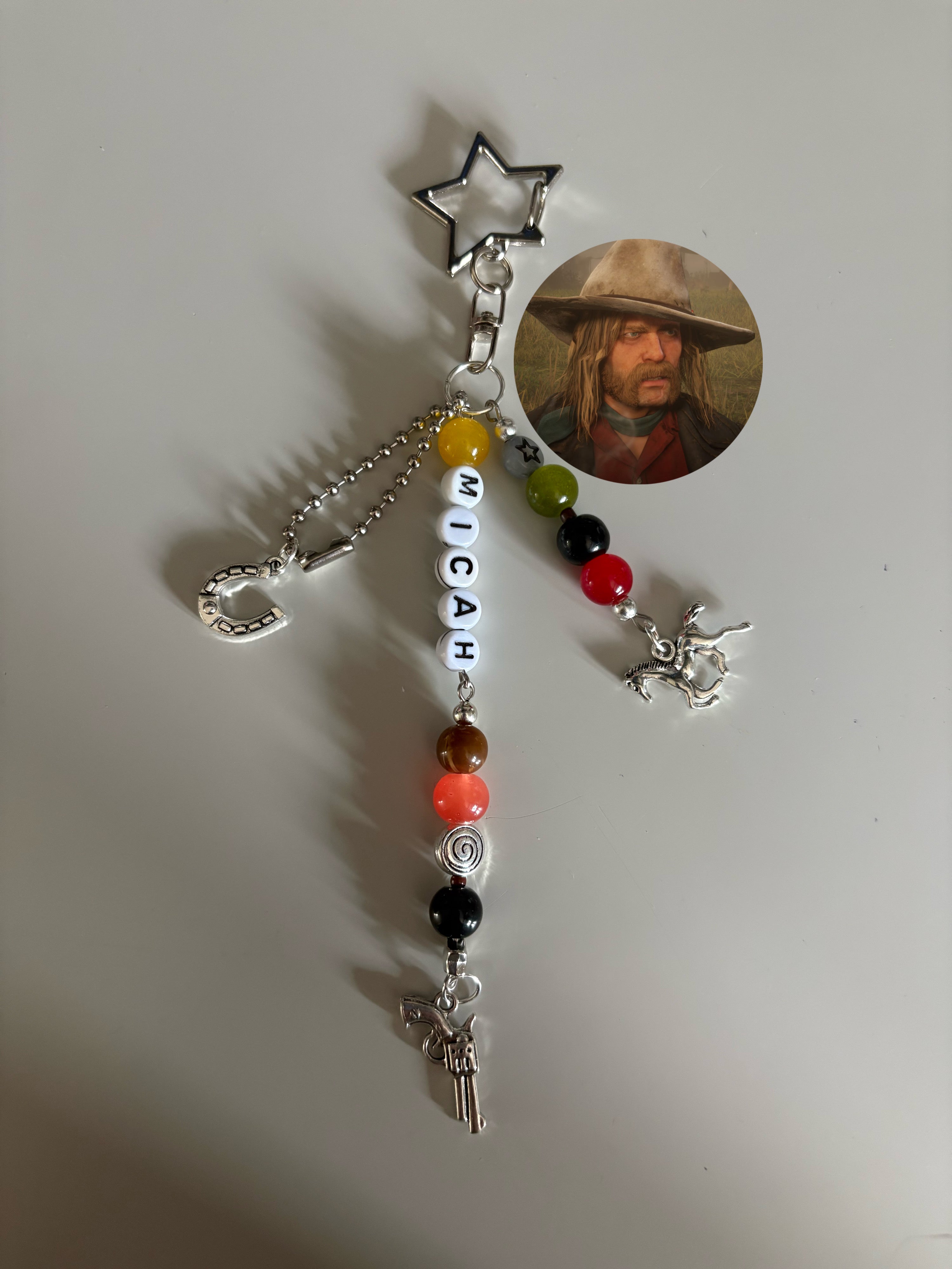 Micah custom inspired handmade keychain