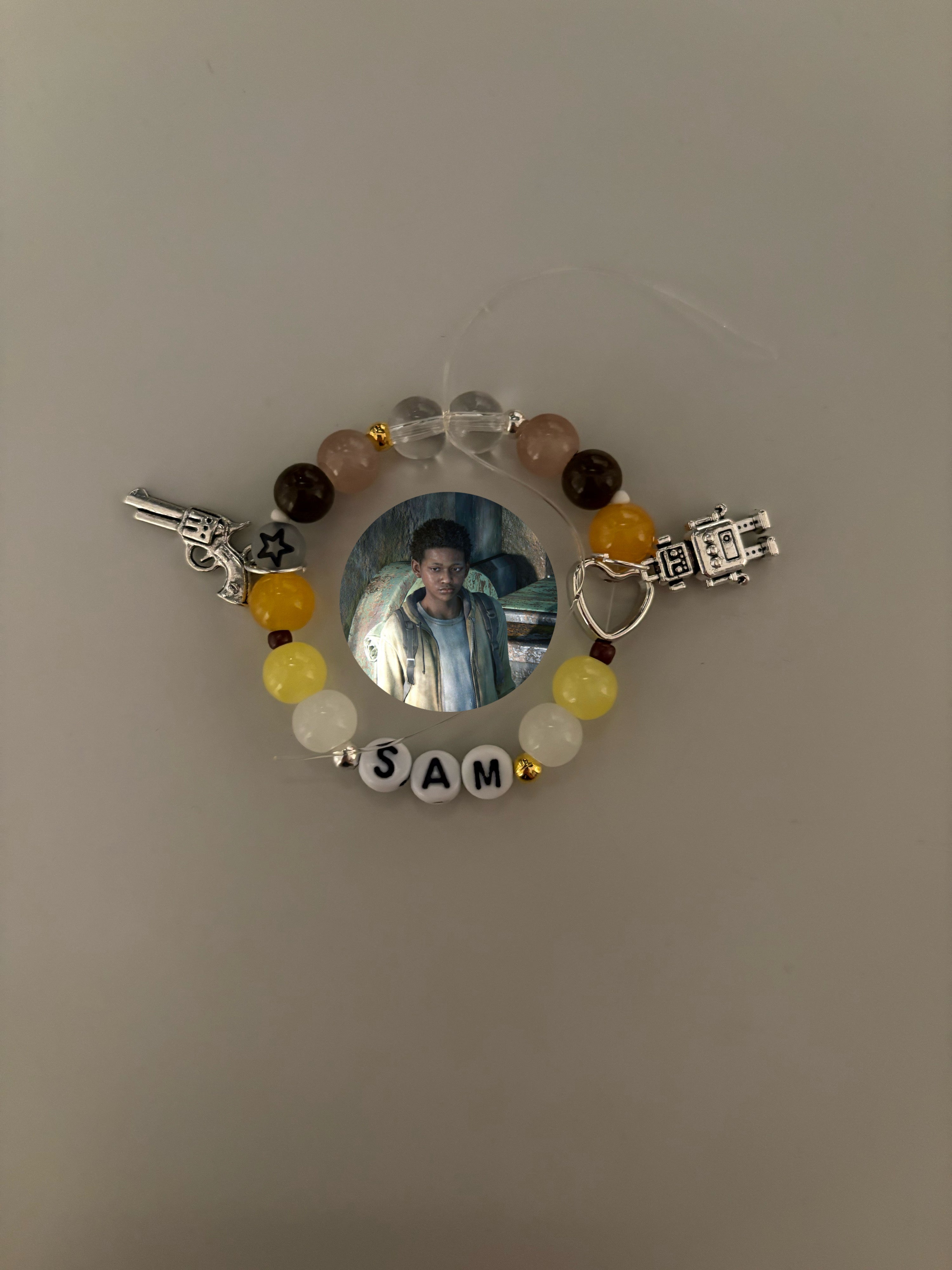 Sam video game character inspired handmade custom bracelet